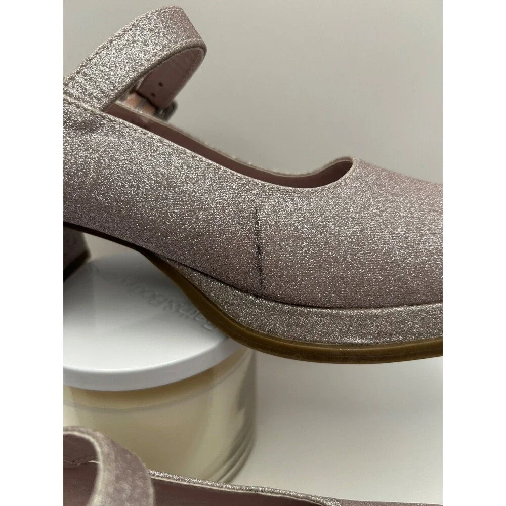 Steve Madden JDRAMA Girls Mary Janes Platform Glitter Pink Size 6 NEW